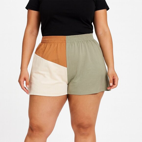 SHEIN Pants - SHEIN Curve Colorblock Shorts – Size 1XL